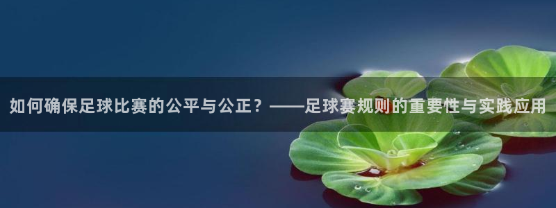 中欧体育app提款失败怎么回事：如何确保足球比赛的公平与公正